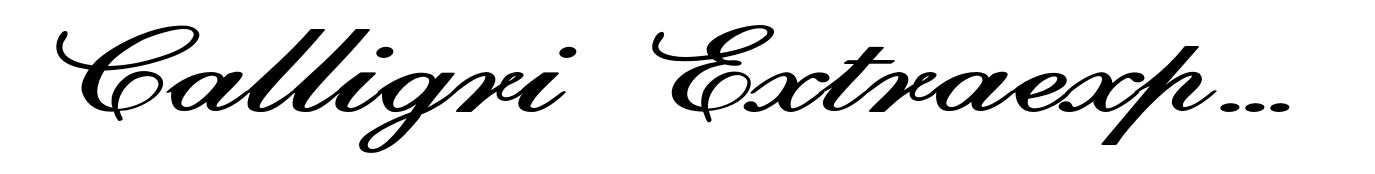 Calligri Extraexpanded Bold Italic